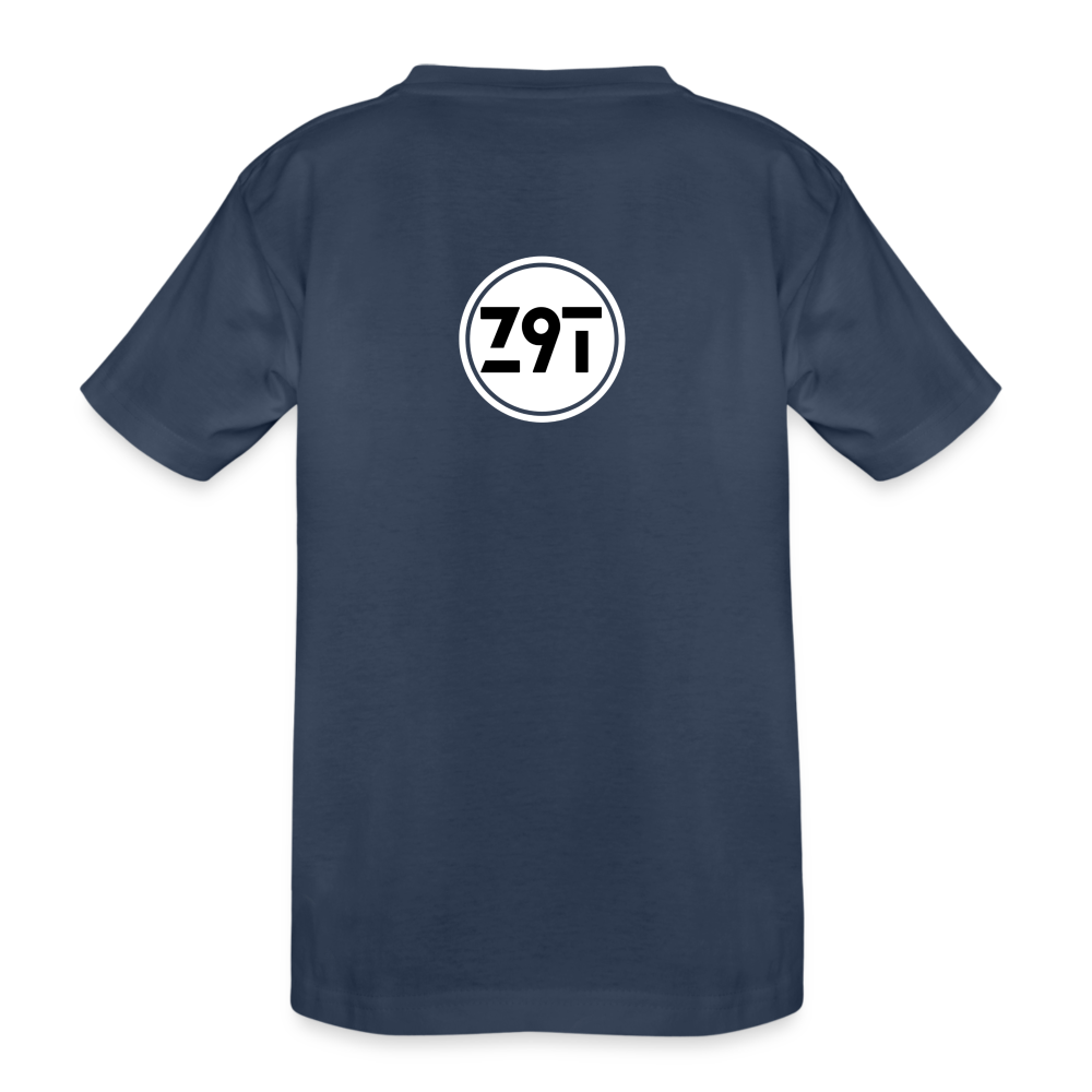 Z9T Toddler's Premium Organic Tee Rear Logo - navy