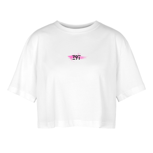 Women’s Oversized Cropped T-Shirt - white