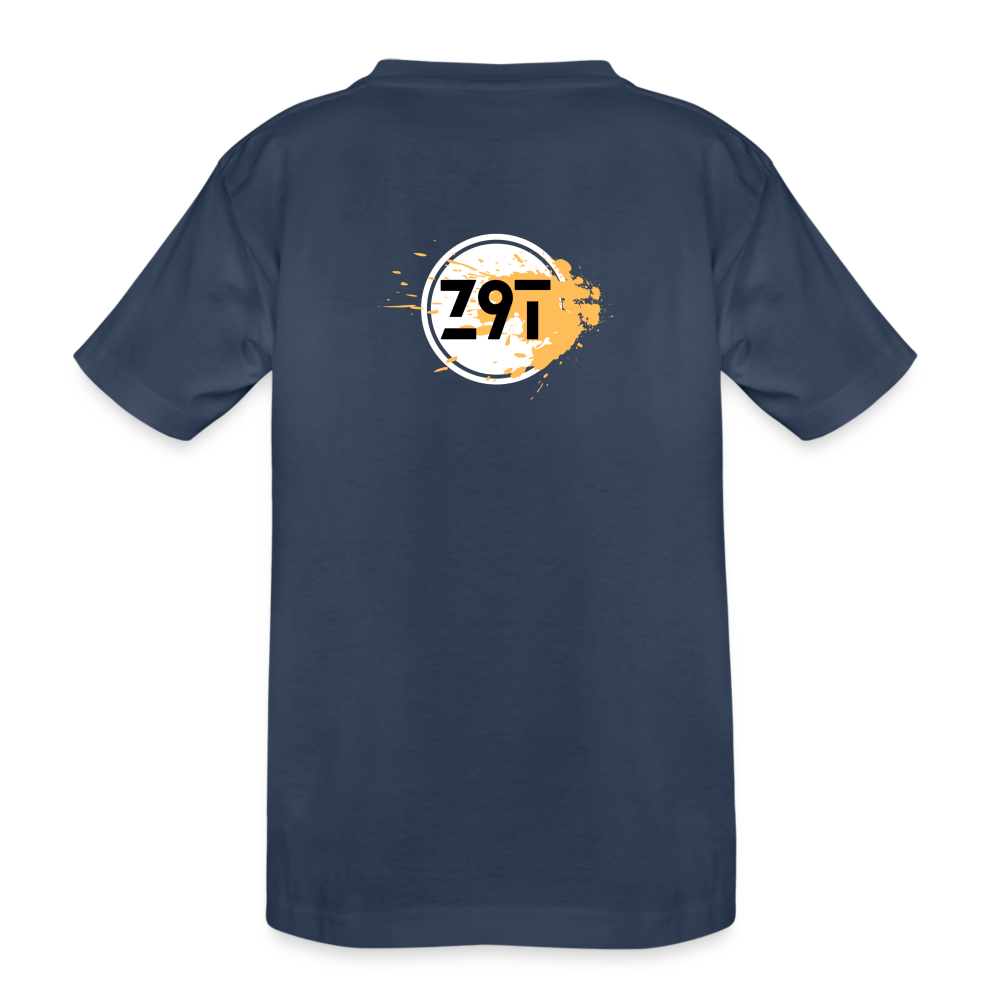 Z9T Toddler's Premium Organic Tee Rear Logo - navy